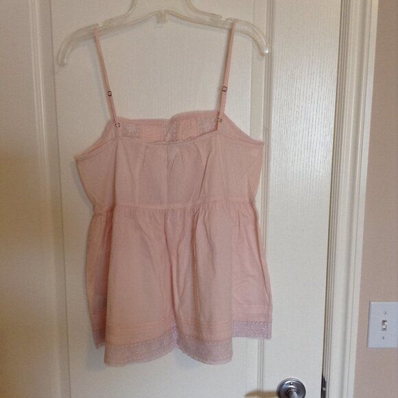 Velvet by Graham & Spencer Pink Camisole Tank Top Baby Doll Size L Sleepwear - Picture 4 of 8